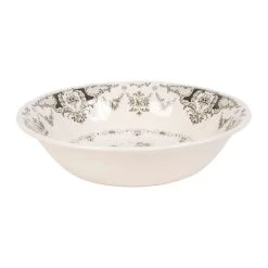 Comptoir De Famille Saladier En Faïence Blanc Et Gris - Clothilde -Côté Table Store 200491 DET01 WEB