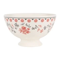 Comptoir De Famille Bol En Faïence Blanc Et Gris 75cl - Rosette