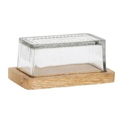 Comptoir De Famille Beurrier En Verre Et Manguier - Grand Office -Côté Table Store 201214 DET01 WEB