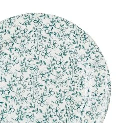 Comptoir De Famille Assiette Plate En Faïence Vert D26cm - P'tites Fleurs -Côté Table Store 201472 DET01 WEB
