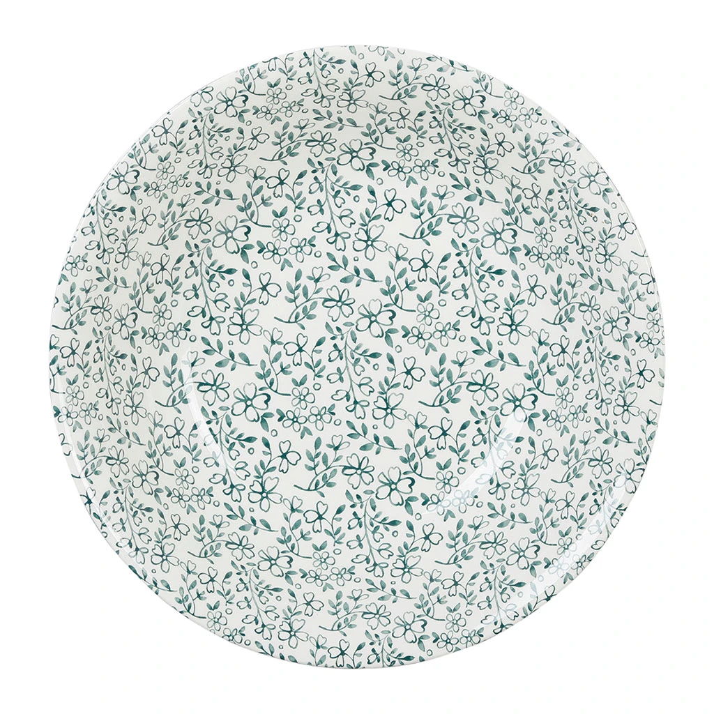 Comptoir De Famille Saladier En Faïence Blanc Et Vert - P'tites Fleurs 4 Comptoir De Famille Saladier En Faïence Blanc Et Vert - P'tites Fleurs – Image 2