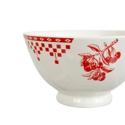 Comptoir De Famille Bol En Faïence Rouge 75cl - Damier -Côté Table Store 2036 DET01 WEB