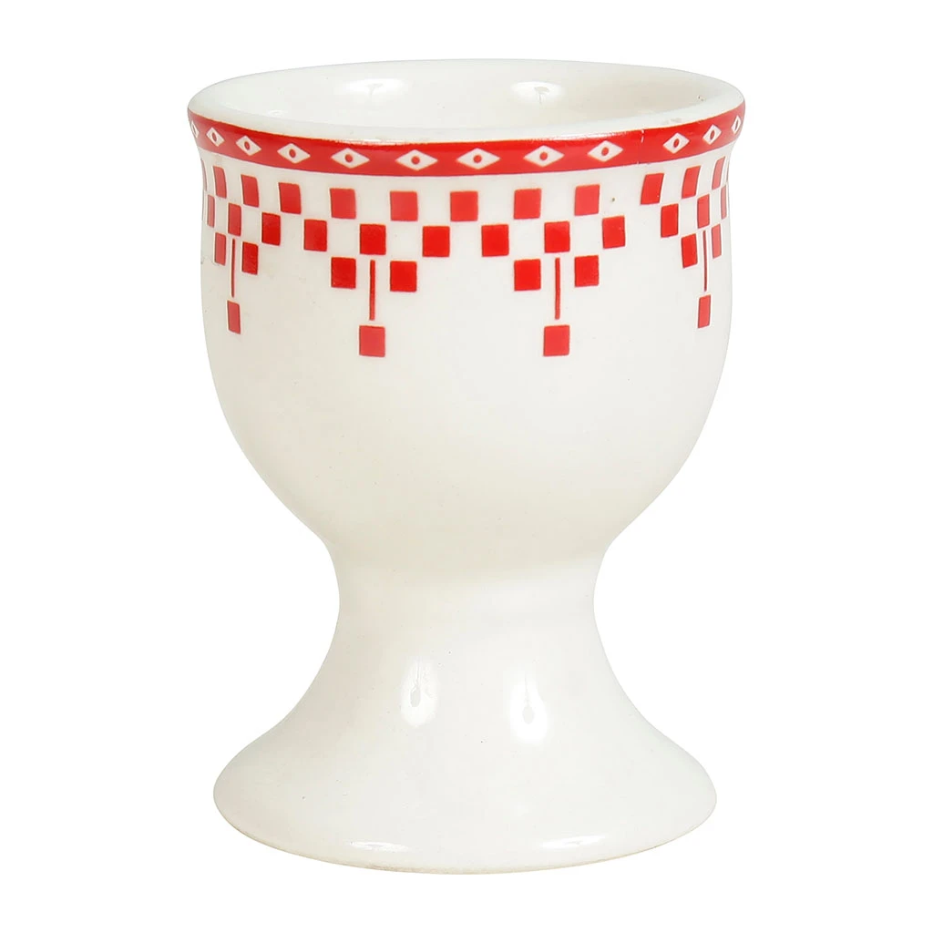 Comptoir De Famille Coquetier Damier Rouge En Faïence 3 Comptoir De Famille Coquetier Damier Rouge En Faïence