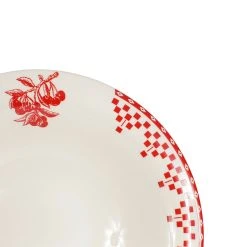 Comptoir De Famille Coupelle En Faïence Rouge D20cm - Damier -Côté Table Store 2207 DET02 WEB