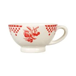 Comptoir De Famille Bol Avec Anse Damier Rouge En Faïence