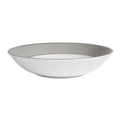Côté Table Assiette Creuse En Porcelaine Gris Et Platine D23cm - Ginger