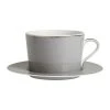 Côté Table Tasse Et Sous-tasse En Porcelaine Gris Et Platine - Ginger -Côté Table Store 29111 DEB WEB