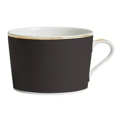 Côté Table Tasse Et Sous-tasse En Porcelaine Noir Et Doré - Ginger -Côté Table Store 34707 DET01 WEB