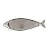 Côté Table Plat Poisson Ocean Gris Argente 59x17cm En Aluminium Et Nickel -Côté Table Store 37657 DEB WEB