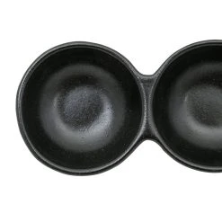 Côté Table Coupelle En Grès Noir Mat - Triple Flore -Côté Table Store 37875 DET03 WEB