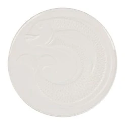 Côté Table Plat Poisson Blanc D28cm En Faience