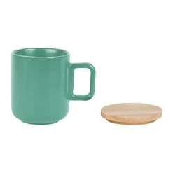 Jardin D'Ulysse Coffret Théière Avec 2 Mugs En Porceliane Vert D'eau Et Son Plateau - Eliska -Côté Table Store 465889 DET03 WEB