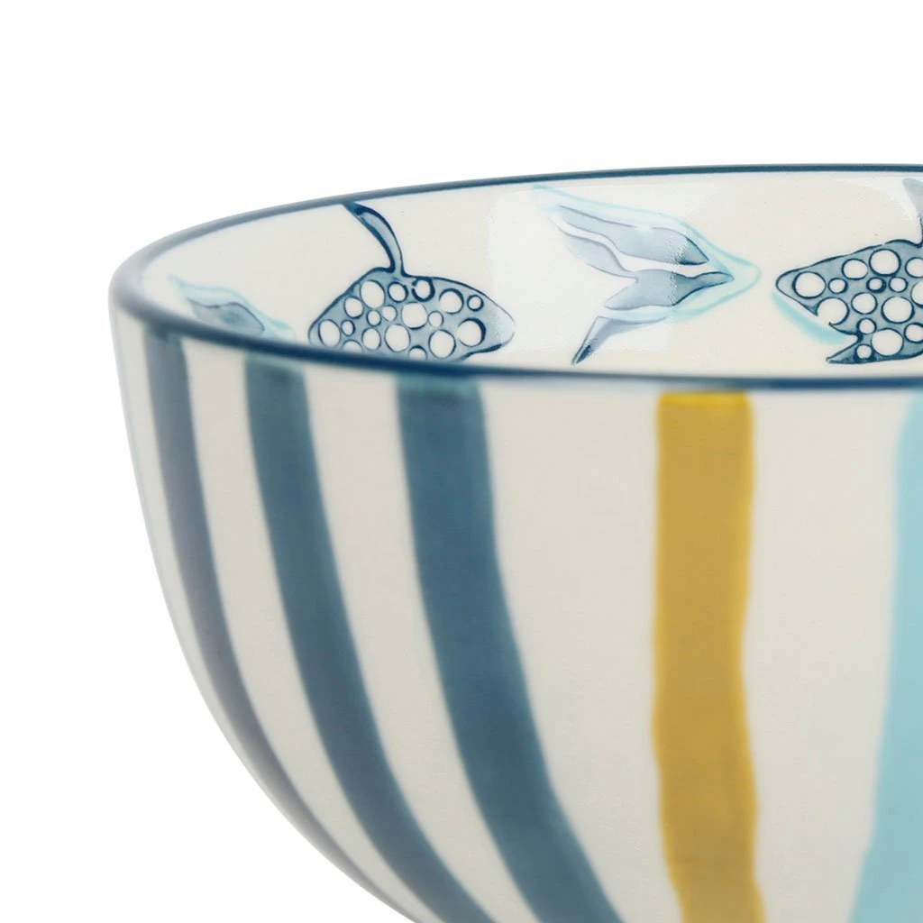 Jardin D'Ulysse Lot De 2 Bol En Grès Bleu 32cl - Un été à La Mer 4 Jardin D'Ulysse Lot De 2 Bol En Grès Bleu 32cl - Un été à La Mer – Image 2