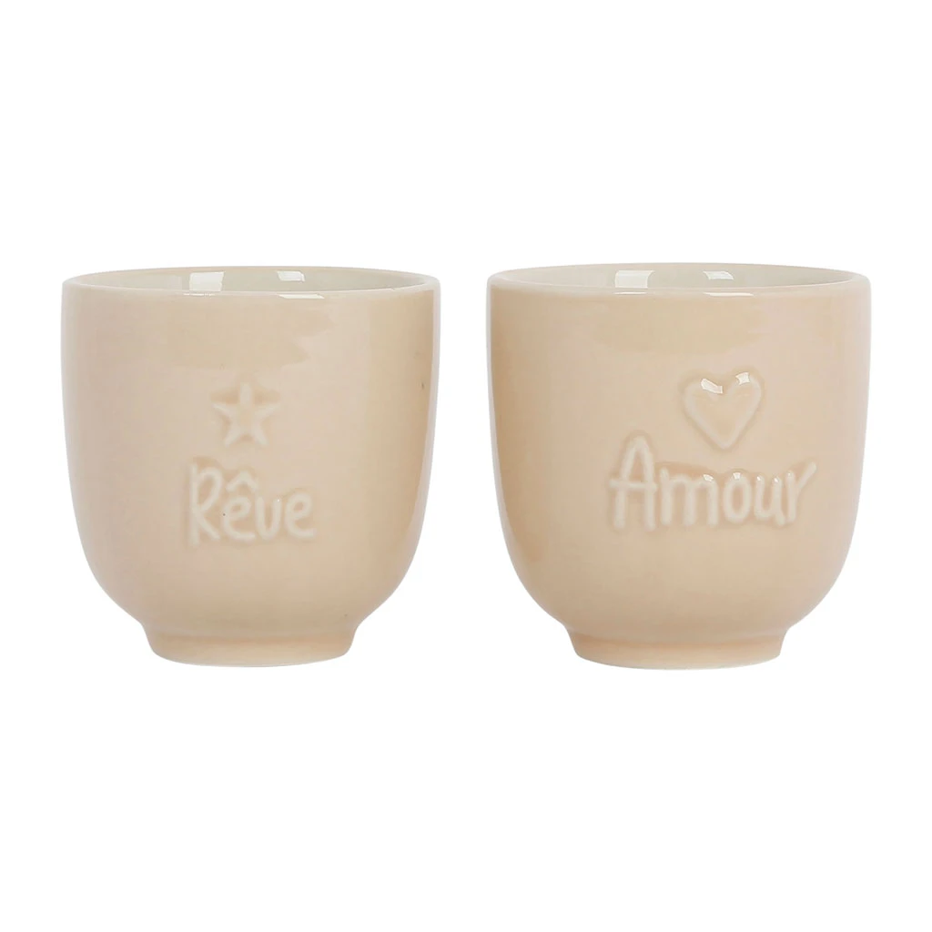 Jardin D'Ulysse Gobelets X2 Beige 15cl En Grès - Famille 3 Jardin D'Ulysse Gobelets X2 Beige 15cl En Grès - Famille