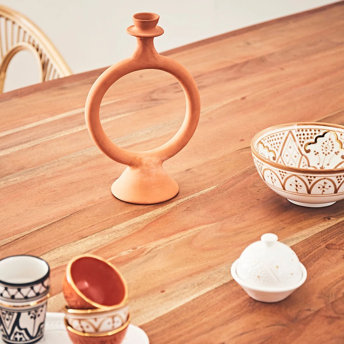 Chabi Chic Beurrier / Boite à Sucre Blanc Or D10cm - Empreintes 4 Chabi Chic Beurrier / Boite à Sucre Blanc Or D10cm - Empreintes – Image 3