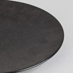 Table Passion Assiette Plate En Grès Noir D27cm - Vesuvio -Côté Table Store 607866 FRN02 WEB