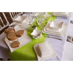 Table Passion Assiette Plate 25.5x25.5cm Melody Blanc -Côté Table Store 607902 FRN03 WEB