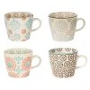 Table Passion Lot De 4 Tasses En Grès Multicolore - Boheme -Côté Table Store 607947 FRN01 WEB
