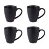 Table Passion Lot De 4 Mugs En Porcelaine Noir Mat -Côté Table Store 616410 FRN01 WEB