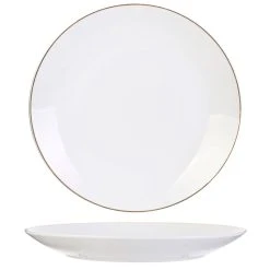 Home Déco Factory Assiette Plate En Porcelaine Lisere Doré D26cm -Côté Table Store 620972 FRN06 WEB