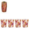 Mica Décorations Set De 4 Tasses Lumina Rose-d8.5xh10cm