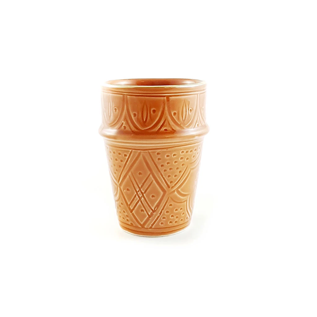 Chabi Chic Tasse Marsala Et Doré D8xh11cm - Beldi Empreinte 3 Chabi Chic Tasse Marsala Et Doré D8xh11cm - Beldi Empreinte