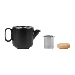 SEMA DESIGN Théière En Grès Noir Mat Avec Filtre - Baltika 6 SEMA DESIGN Théière En Grès Noir Mat Avec Filtre - Baltika -Côté Table Store 73010 DET01 WEB