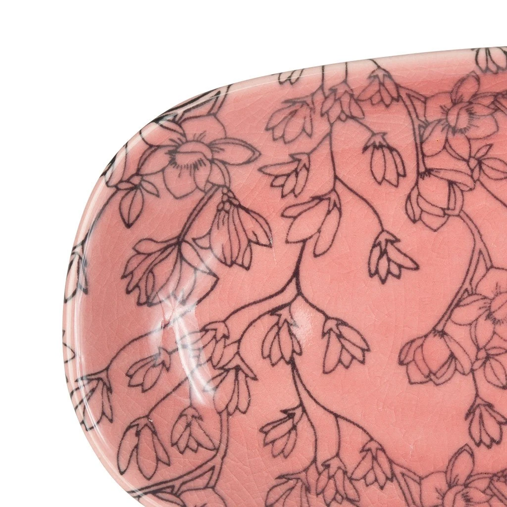 SEMA DESIGN Lot De 2 Plats En Grès Rose Et Bleu - Cerisia 4 SEMA DESIGN Lot De 2 Plats En Grès Rose Et Bleu - Cerisia – Image 2