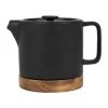SEMA DESIGN Théière En Grès Noir Mat Et Bois - Nordika 2 SEMA DESIGN Théière En Grès Noir Mat Et Bois - Nordika -Côté Table Store 73568 DEB WEB
