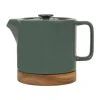 SEMA DESIGN Théière En Grès Vert Et Bois - Nordika -Côté Table Store 73571 DEB WEB
