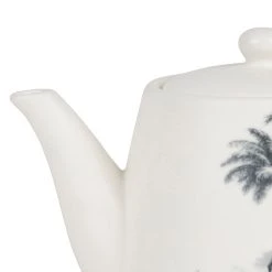 SEMA DESIGN Theiere Papaye Du Brazi Blanc Et Gris 85cl En Porcelaine -Côté Table Store 74534 DET03 WEB