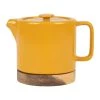 SEMA DESIGN Théière En Grès Moutarde Et Banbou Avec Filtre - Nordika -Côté Table Store 74640 DEB WEB