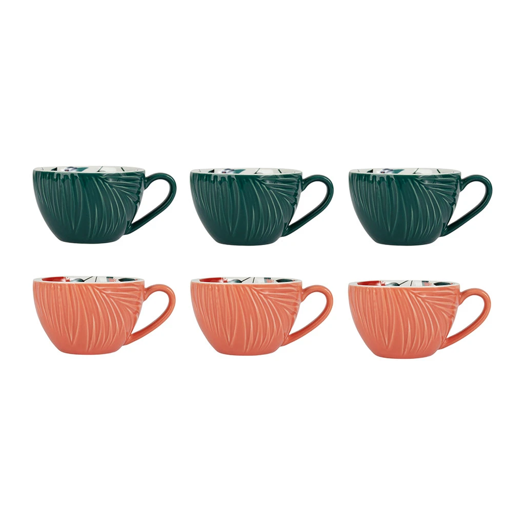 SEMA DESIGN Tasse Cafe X6 Cof Pep's Pop Emeraude Et Corail 10cl 3 SEMA DESIGN Tasse Cafe X6 Cof Pep's Pop Emeraude Et Corail 10cl