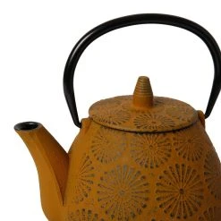 SEMA DESIGN Théière En Fonte Jaune Et Noir - Lotus -Côté Table Store 75128 DET02 WEB