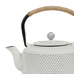 SEMA DESIGN Theiere En Fonte émaillé Point Blanc Avec Filtre -Côté Table Store 75610 DET02 WEB