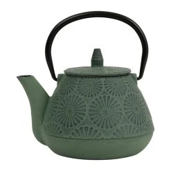 SEMA DESIGN Théière En Fonte Verte Et Noir - Lotus
