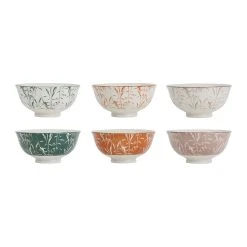 SEMA DESIGN Lot De 6 Bols En Porcelaine émeraude, Terracotta Et Nude 30cl - Terre Boheme