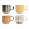 SEMA DESIGN Lot De 4 Tasses En Grès Multicolore - Courba -Côté Table Store 75681 DEB WEB