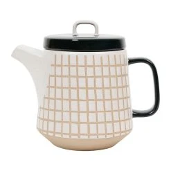 SEMA DESIGN Theiere En Grès Banc Et Beige - Courba