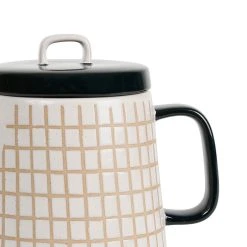 SEMA DESIGN Theiere En Grès Banc Et Beige - Courba -Côté Table Store 75682 DET03 WEB