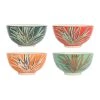 SEMA DESIGN Lot De 4 Bols En Grès Vert Et Orange 70cl - Tropic'art -Côté Table Store 75697 DEB WEB