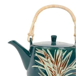 SEMA DESIGN Theiere En Grès émeraude Avec Filtre - Tropic'art -Côté Table Store 75699 DET03 WEB