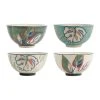 SEMA DESIGN Lot De 4 Bols En Grès Vert Et Blanc 30cl - Tropic'art
