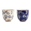 SEMA DESIGN Lot De 2 Gobelets En Grès Indigo Et Blanc - Eterra