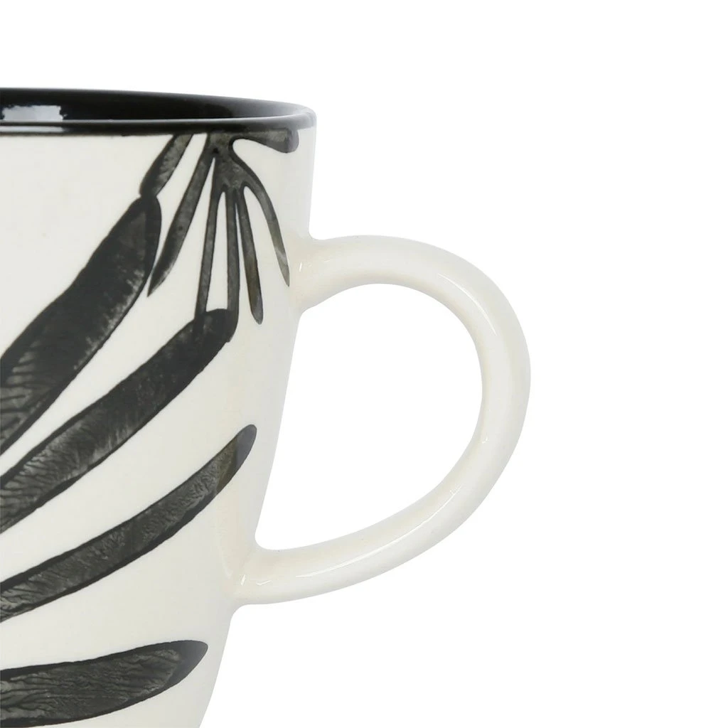 SEMA DESIGN Lot De 2 Tasses à Thé En Grès Bleu Et Blanc - Arty Folk 4 SEMA DESIGN Lot De 2 Tasses à Thé En Grès Bleu Et Blanc - Arty Folk – Image 2