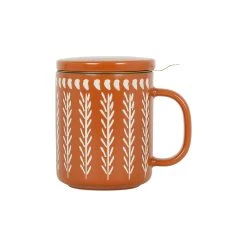 SEMA DESIGN Tisaniere En Grès Avec Filtre Terracotta - Romance Vegetal
