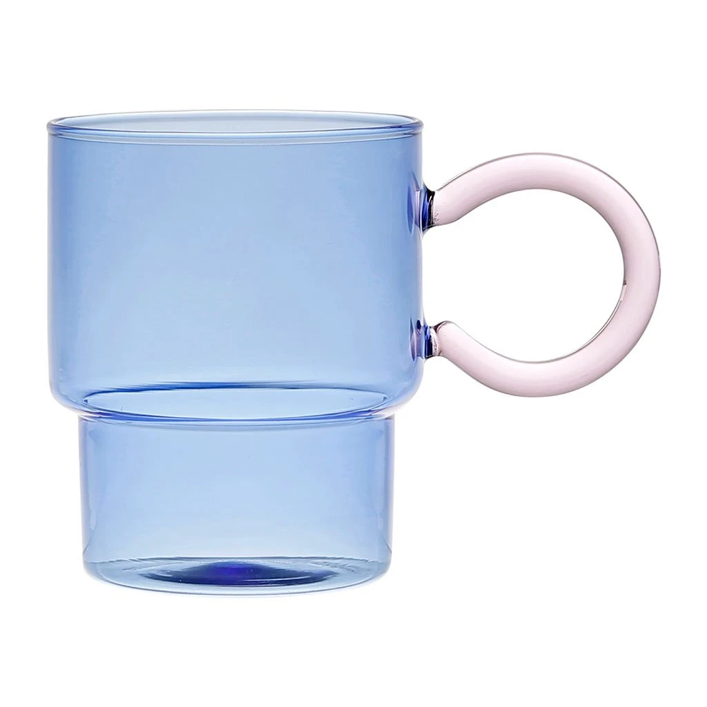 SEMA DESIGN Tasse à Thé En Verre Bleu Et Rose 33cl - Belle Vie 3 SEMA DESIGN Tasse à Thé En Verre Bleu Et Rose 33cl - Belle Vie