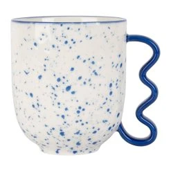 SEMA DESIGN Mug Bleu 37.5cl En Porcelaine - Funny