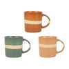 SEMA DESIGN Mugs X3 Terracotta, émeraude Et Corail 37.5cl En Porcelaine - Sweet Leaves 2 SEMA DESIGN Mugs X3 Terracotta, émeraude Et Corail 37.5cl En Porcelaine - Sweet Leaves -Côté Table Store 76869 DEB WEB