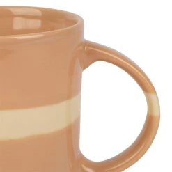 SEMA DESIGN Mugs X3 Terracotta, émeraude Et Corail 37.5cl En Porcelaine - Sweet Leaves -Côté Table Store 76869 DET01 WEB